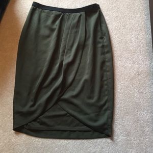 Green Wrap Skirt